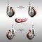 Service Caster 4 Inch 316SS Maroon Polyurethane Swivel 1/2 Inch Threaded Stem Caster Brakes, 2PK SS316TS20S414-PPUB-MRN-121315-2-TLB2 - alternate 2